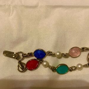 Scarab bracelet gold tone